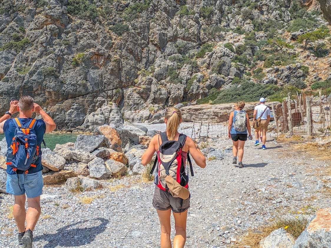 crete hiking retreat hikers lissos